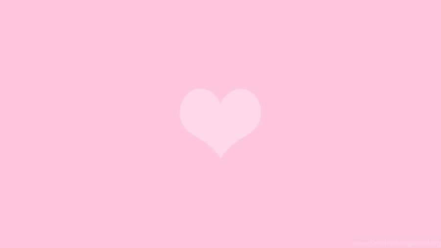 Pink Heart Simple Background Wallpaper
