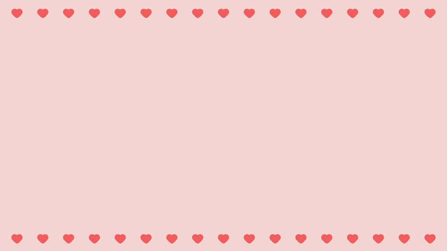 Pink Hearts Border Background Wallpaper