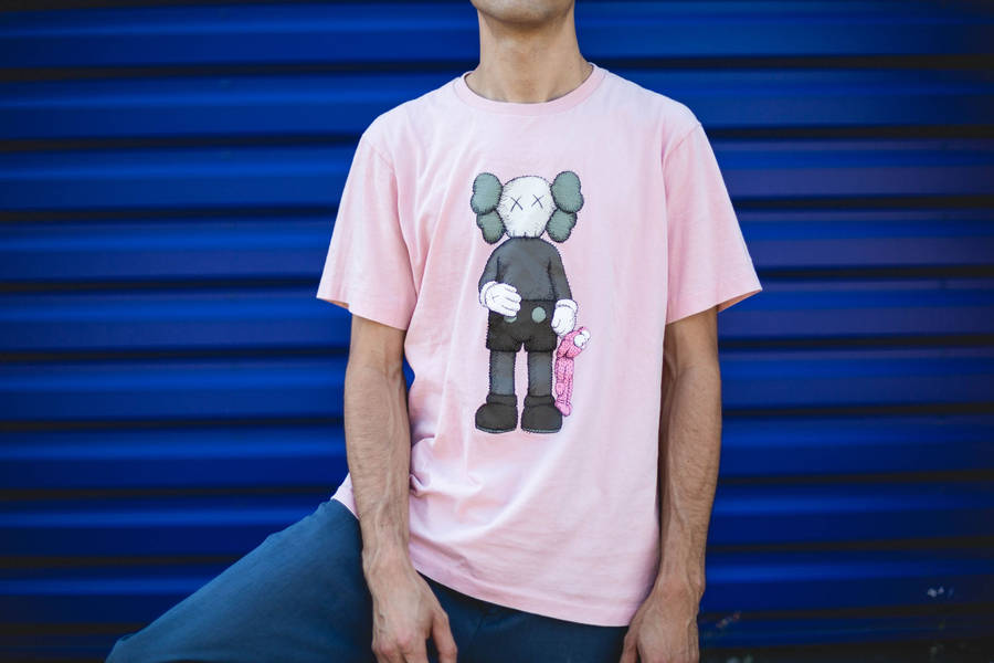 Pink Kaws T-shirt Wallpaper
