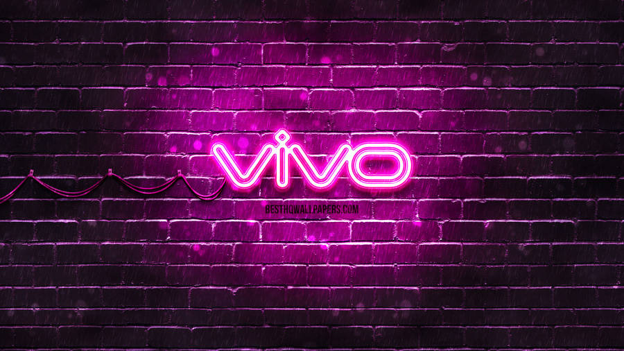 Pink Led Vivo Logo Wallpaper