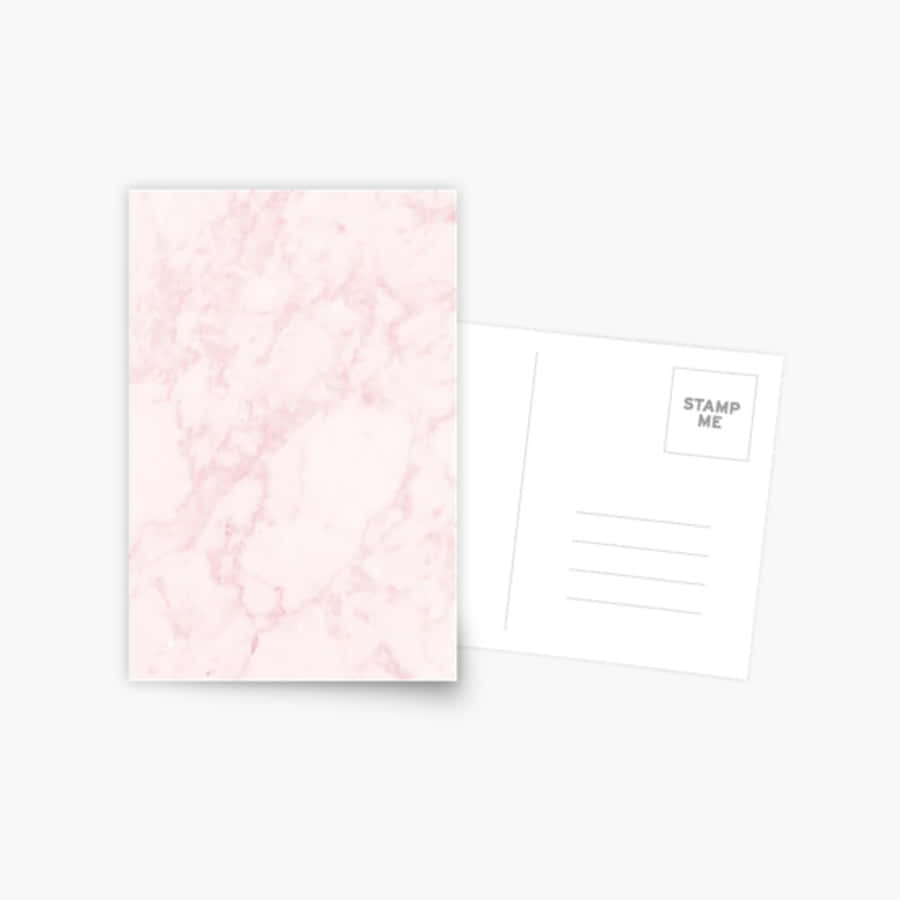 Pink Marble Postcards Wallpaper