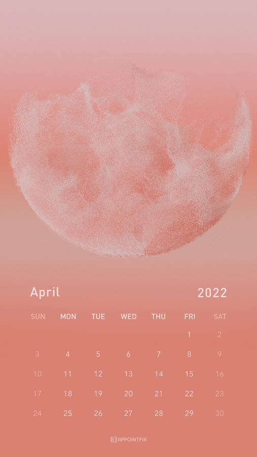 Pink Moon April 2022 Calendar Wallpaper