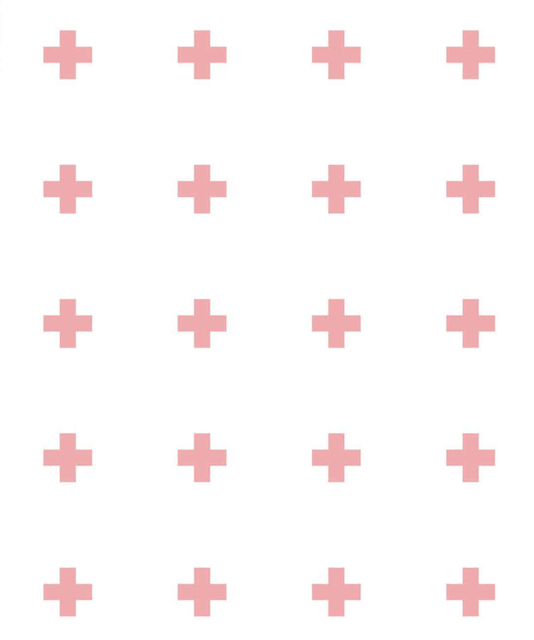 Pink Plus Cross Pattern Wallpaper