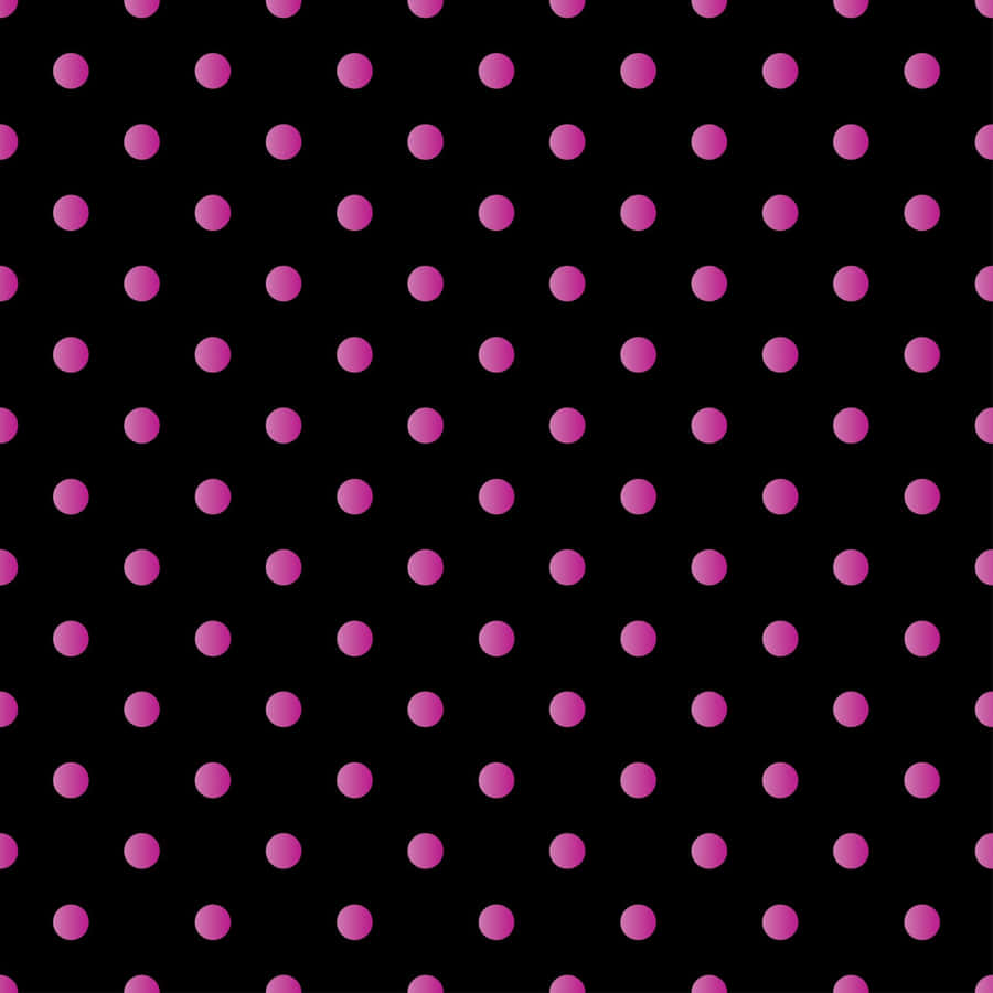 Pink Polka Dot In Black Background Wallpaper