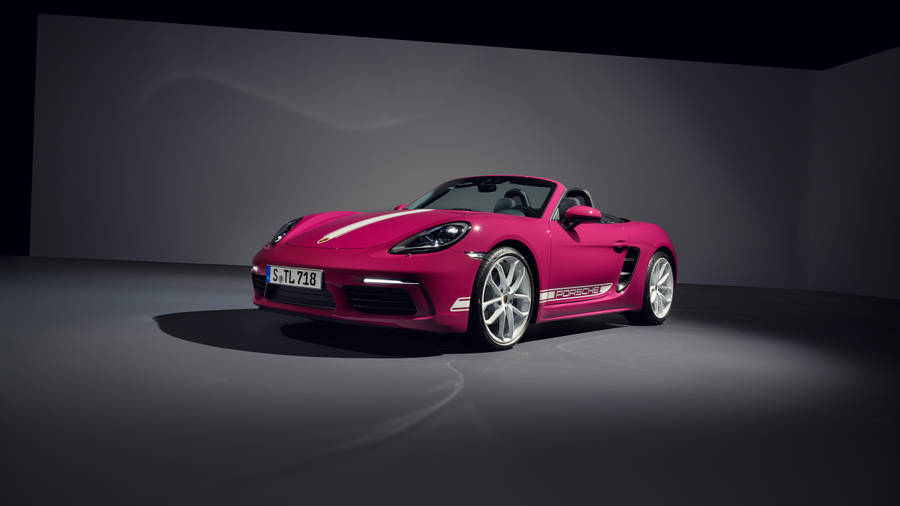 Pink Porsche Car 5120x1440 Wallpaper