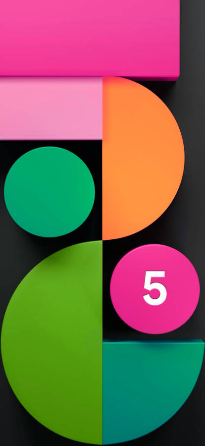Pixel 5 Abstract Geometric Shapes Wallpaper