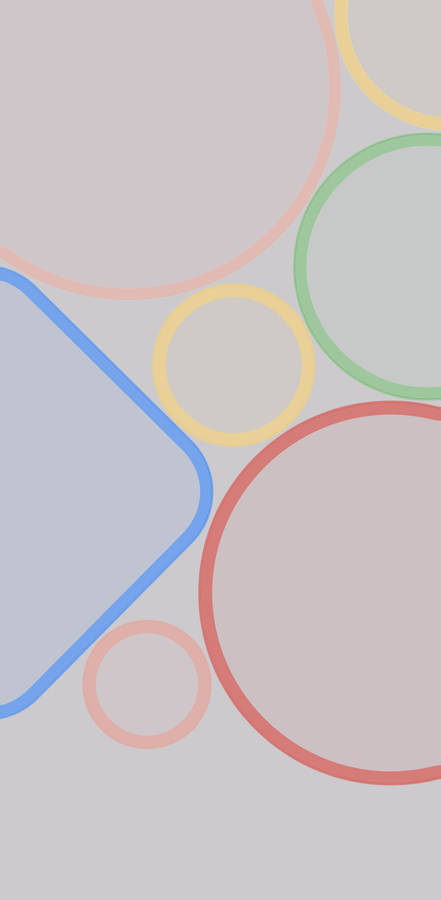 Pixel 5 Minimalist Outlined Shapes Wallpaper