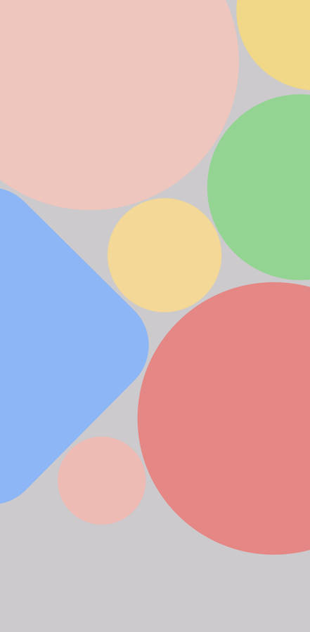 Pixel 5 Pastel Aesthetic Shapes Wallpaper
