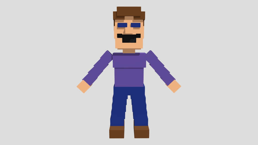 Pixelated Michael Afton Figure Wallpaper