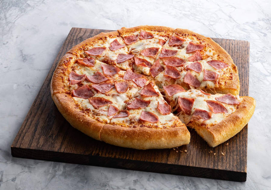 Pizza Hut Cheese Ham Pizza Wallpaper