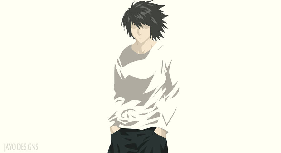 Plain L Lawliet Art Wallpaper