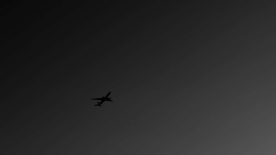 Plane Desktop Dark Sky Wallpaper