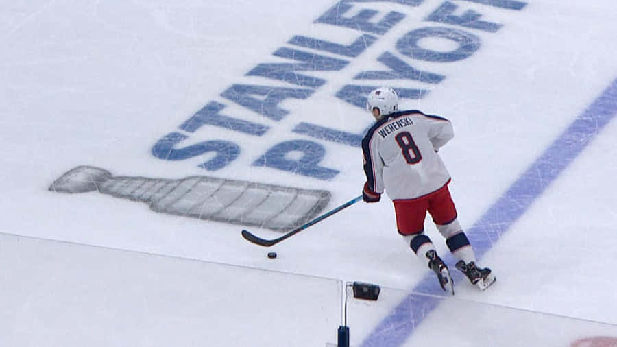 Playing Hockey Zachary Werenski Wallpaper