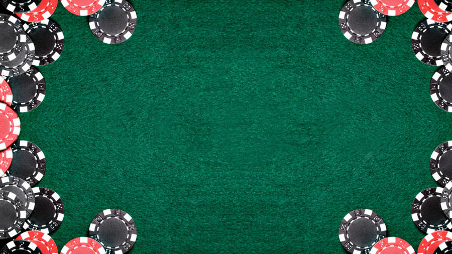 Poker Table Green Fabric Wallpaper