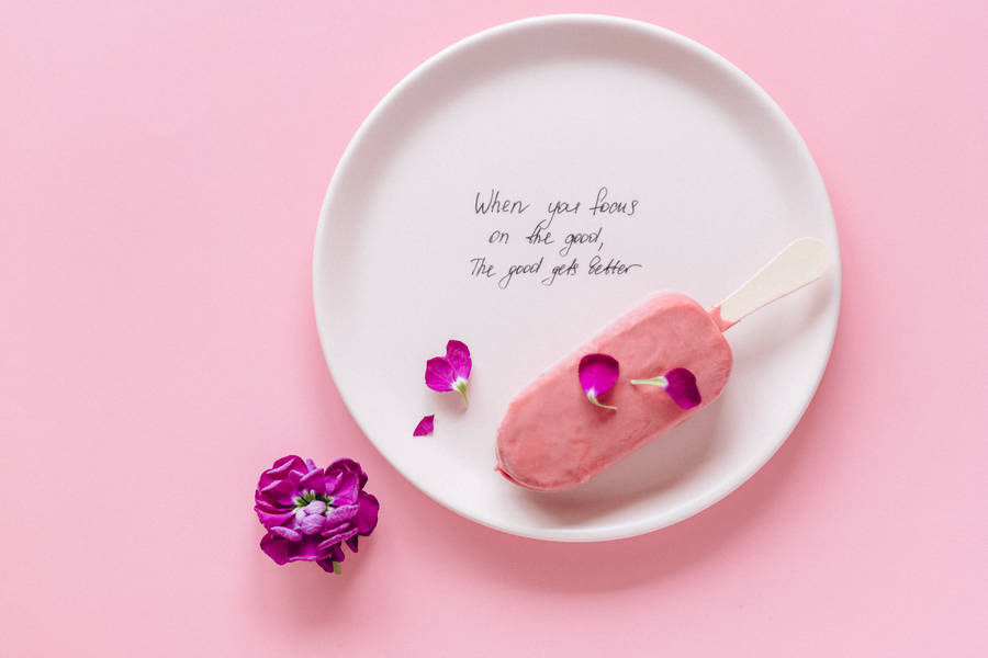 Popsicle And Plate Inspirational Laptop Wallpaper