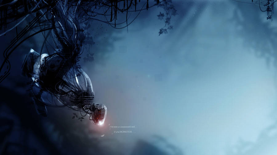 Portal 2 Foggy Forest Wallpaper