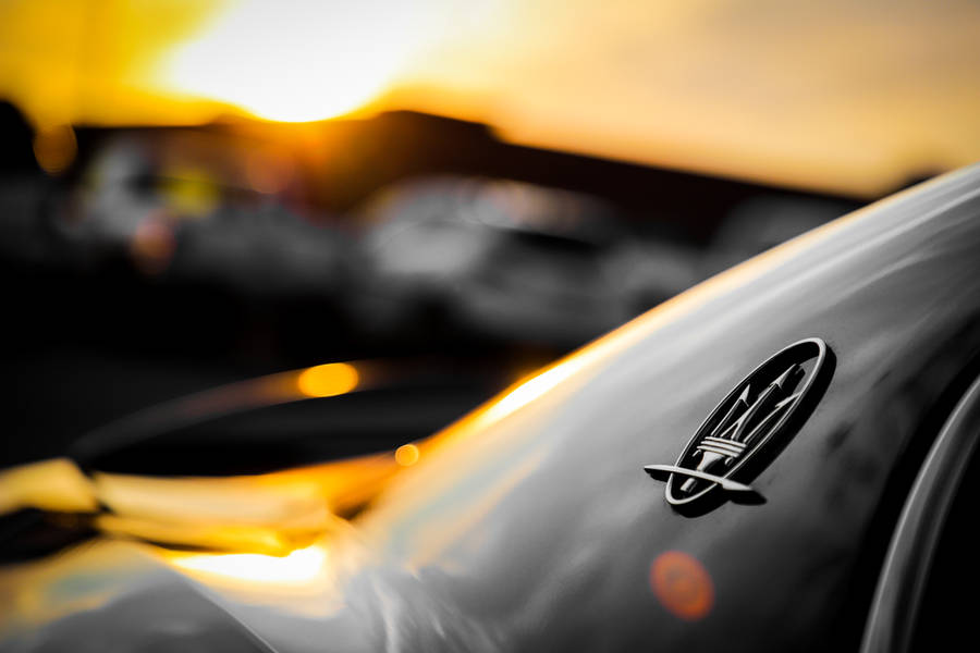 Powerful Elegance - Maserati At Sunset Wallpaper