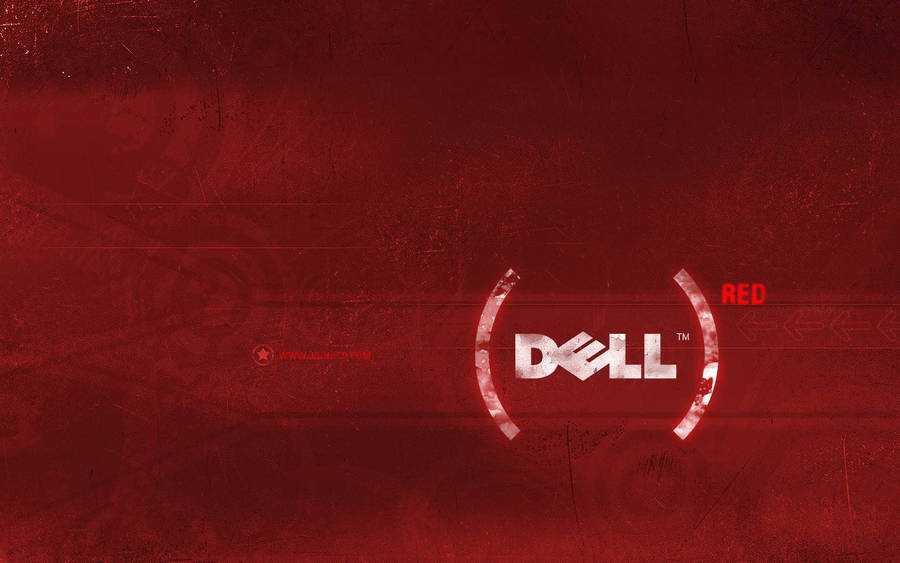 Powerful Garnet Red Dell Wordmark Wallpaper