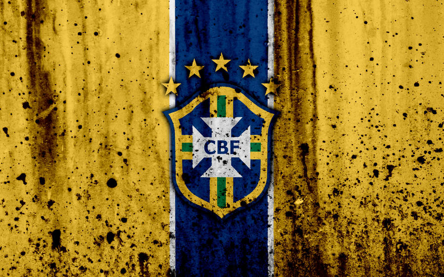 Powerful Pride - Brazil National Football Team Logo Wallpaper