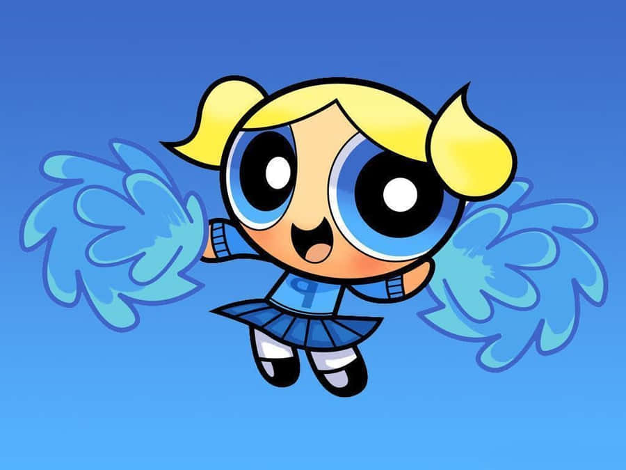 Powerpuff Girls Bubbles Cheerleaders Outfit Wallpaper