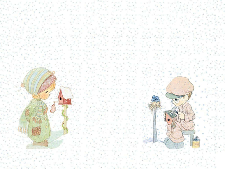 Precious Moments Winter Friends Wallpaper