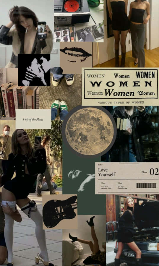 Pretty Girl Aesthetic Collage Wallpaper