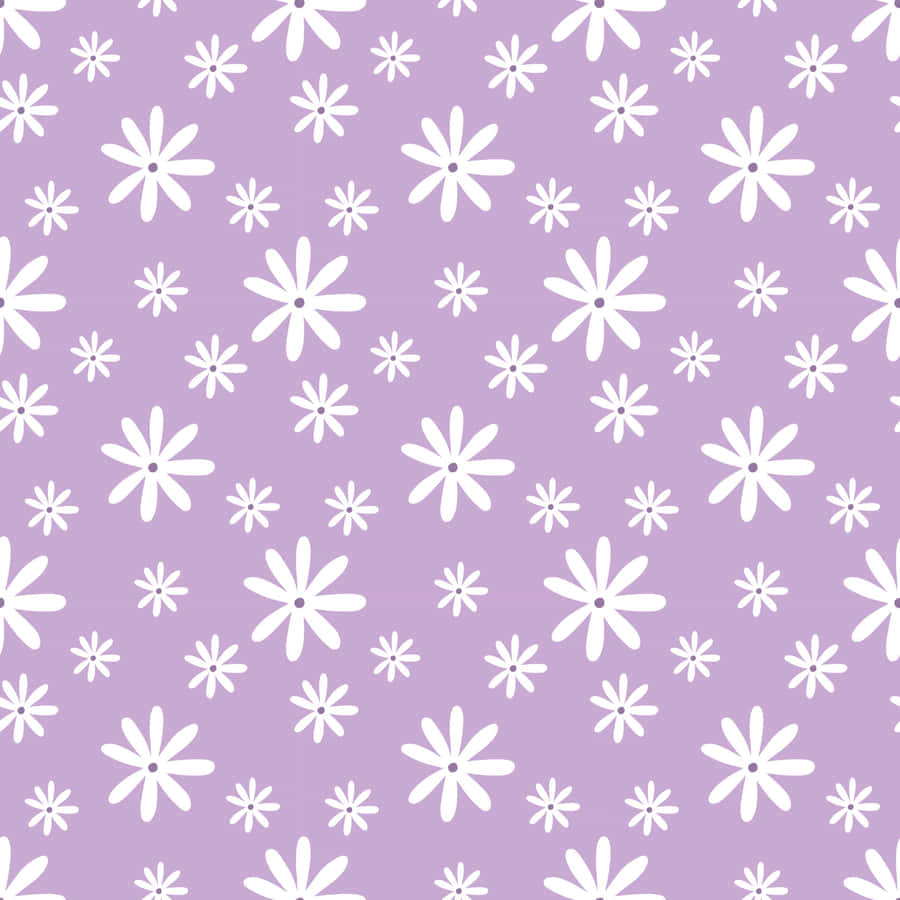 Pretty Purple Surface Covered With Daisies Wallpaper