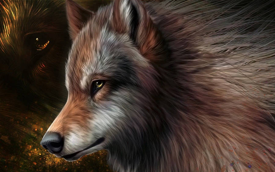 Preview Wallpaper Art, Wolf, Graphics, Wool Wallpaper