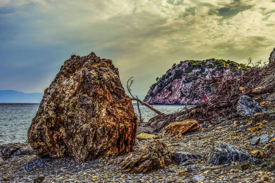 Preview Wallpaper Beach, Pebble, Rock, Hdr Wallpaper