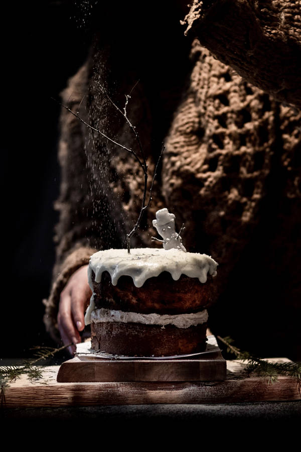 Preview Wallpaper Cake, Dessert, Decoration, Powder, Snowman Wallpaper