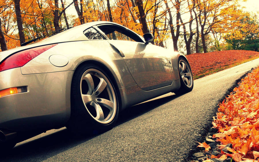 Preview Wallpaper Cars, Road, Autumn Wallpaper
