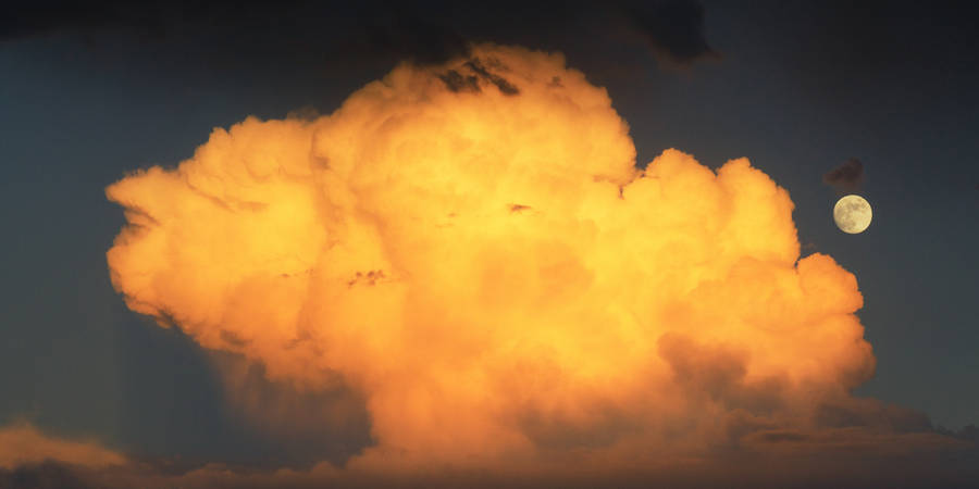 Preview Wallpaper Full Moon, Cloud, Moon, Sky Wallpaper