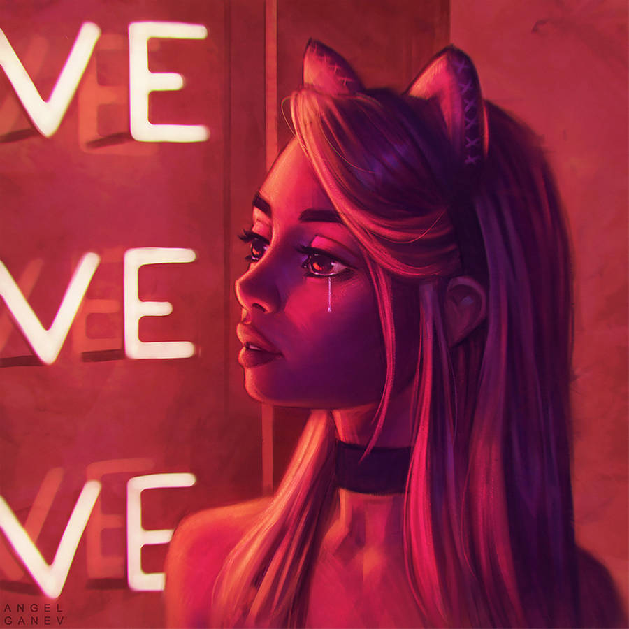 Preview Wallpaper Girl, Sadness, Tear, Face, Art Wallpaper