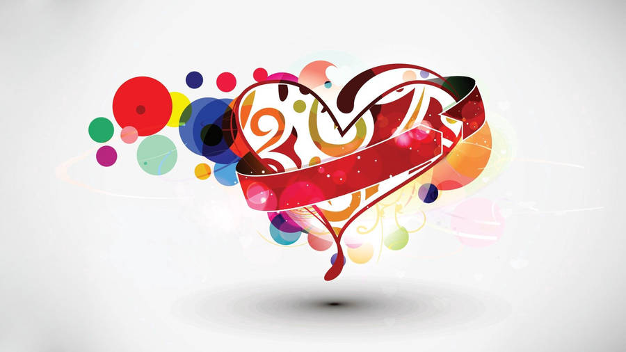 Preview Wallpaper Heart, Shape, Circles Wallpaper