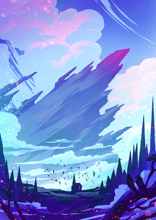 Preview Wallpaper House, Art, Crow, Sky Wallpaper