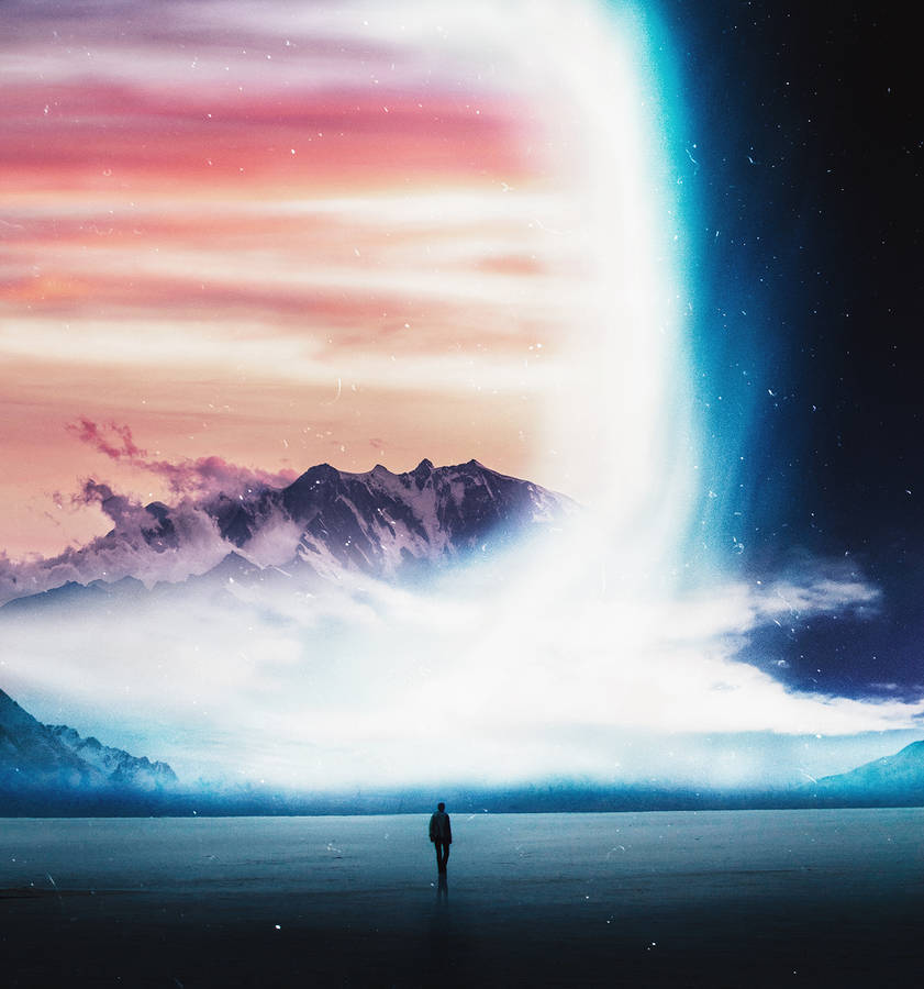 Preview Wallpaper Man, Sad, Alone, Silhouette, Nature Wallpaper