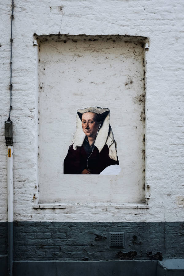 Preview Wallpaper Margaret Van Eyck, Street Art, Wall, Graffiti, Brick, Modern Art Wallpaper