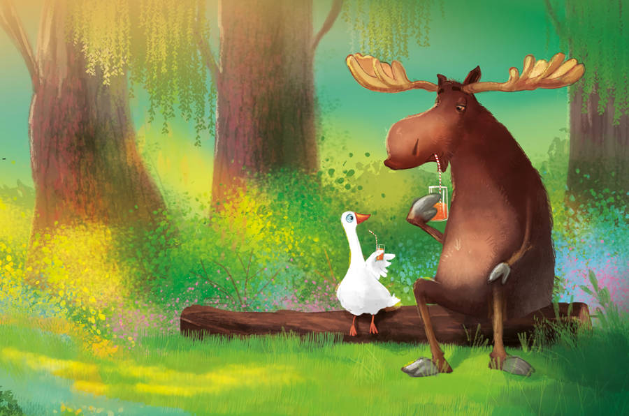 Preview Wallpaper Moose, Goose, Friends, Juice, Art Wallpaper