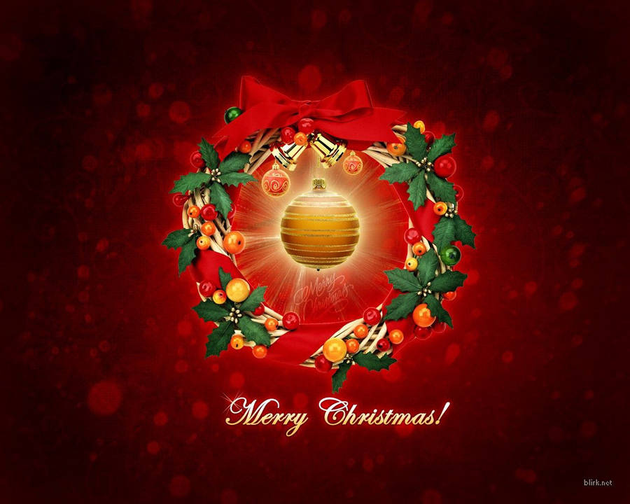 Preview Wallpaper New Year, Christmas, Wreath, Sphere, Congratulation Wallpaper