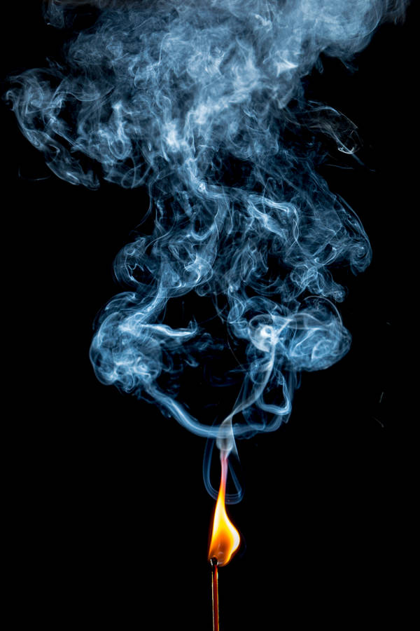 Preview Wallpaper Smoke, Match, Black Wallpaper