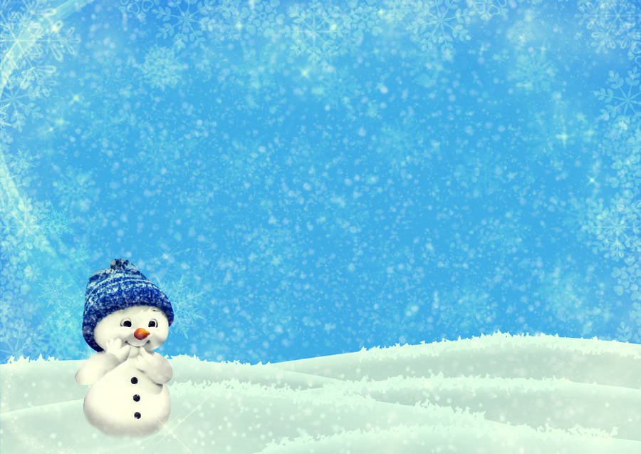 Preview Wallpaper Snowman, Winter, Christmas, New Year, Cute, Illustration Wallpaper