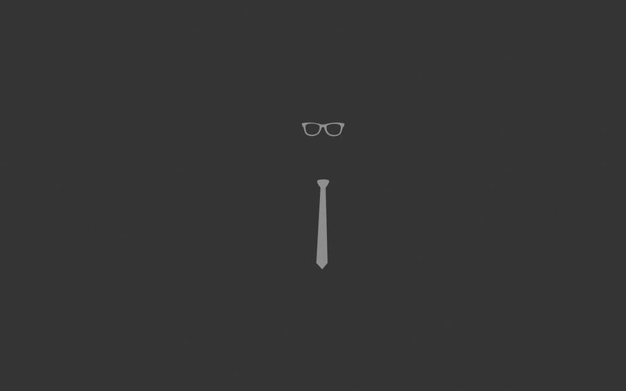 Preview Wallpaper Tie, Glasses, Graphic, Minimalist Wallpaper