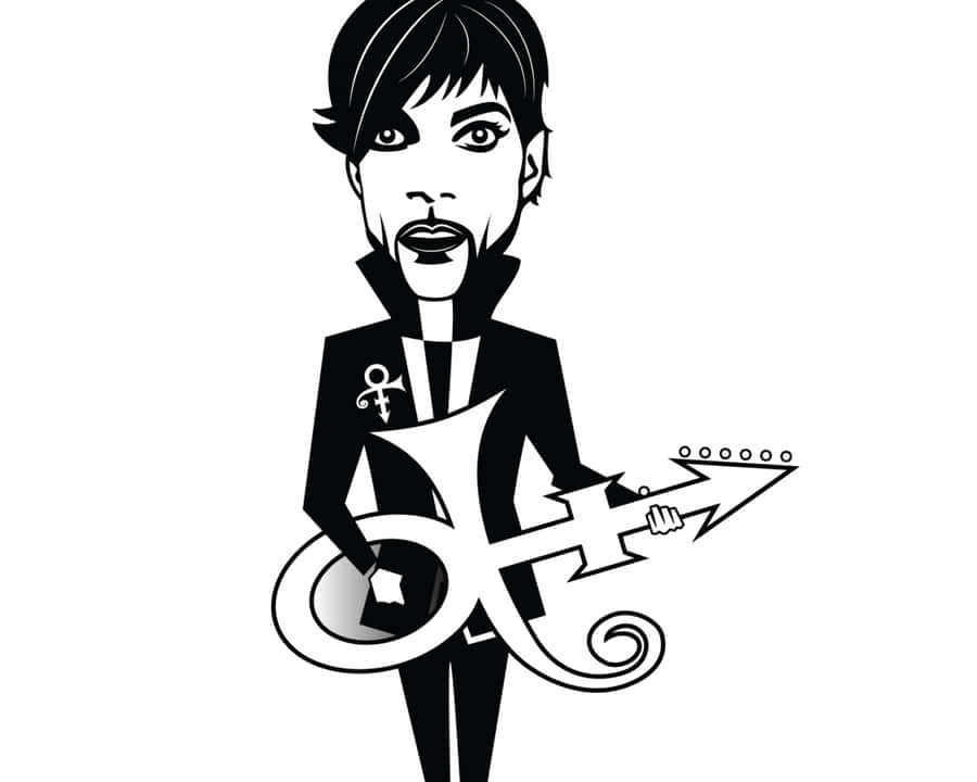 Prince Symbol Black-and-white Vector Art Wallpaper