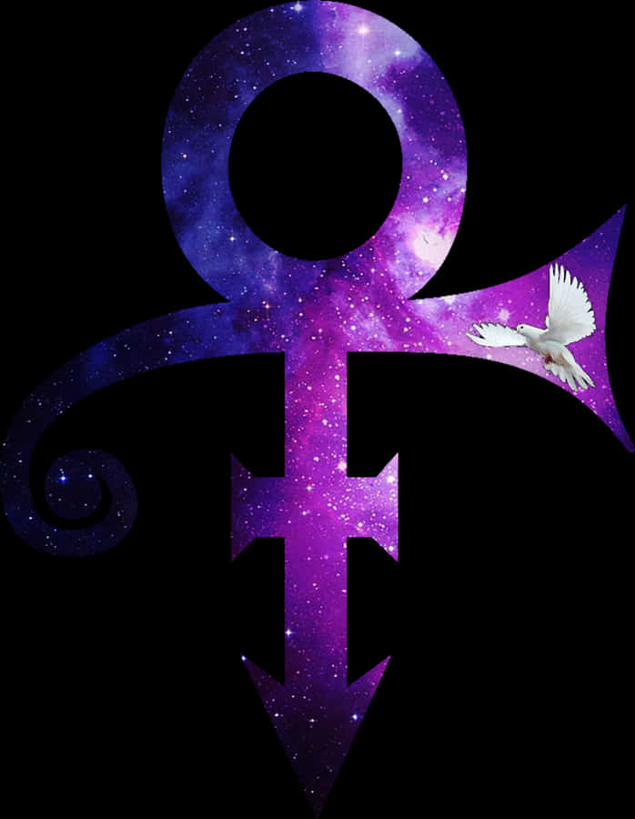 Prince Symbol With A White Dove Wallpaper