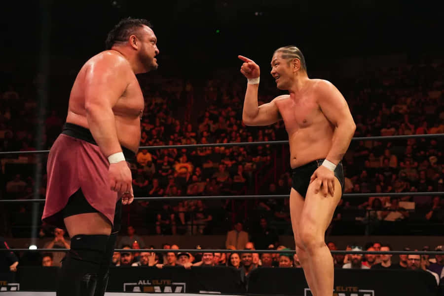 Pro Wrestling Faceoff Intensity Wallpaper