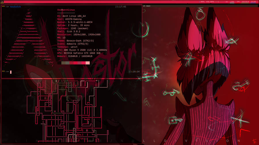 Programming With Alastor In Hazbin Hotel Wallpaper