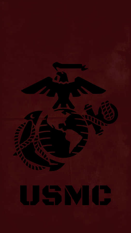 Proudly Display Your Affiliation With The Usmc With This Vibrant Logo Wallpaper