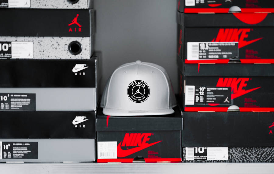 Psg Cap And Nike Boxes Wallpaper