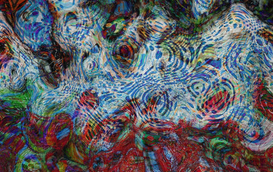 Psychedelic Grunge Explosion Of Colors Wallpaper