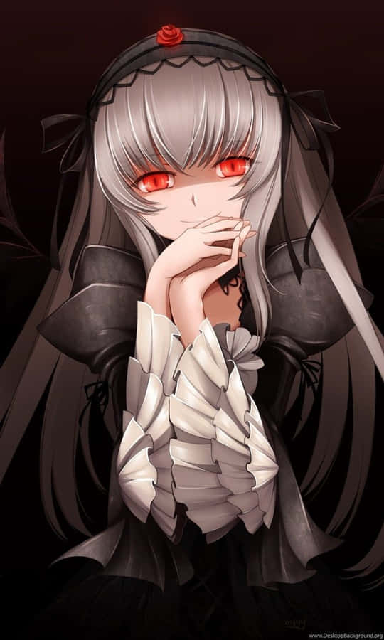 Psycho Anime Girl In A Fight Pose Wallpaper